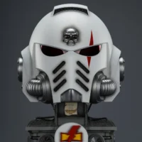 Action Figure - JOYTOY White Scars MkX Helmet & Display Stand 1 1 Life-Size Replica - Warhammer 40K rentangle image 14 Action Figure - JOYTOY White Scars MkX Helmet & Display Stand 1 1 Life-Size Replica - Warhammer 40K rentangle image 14