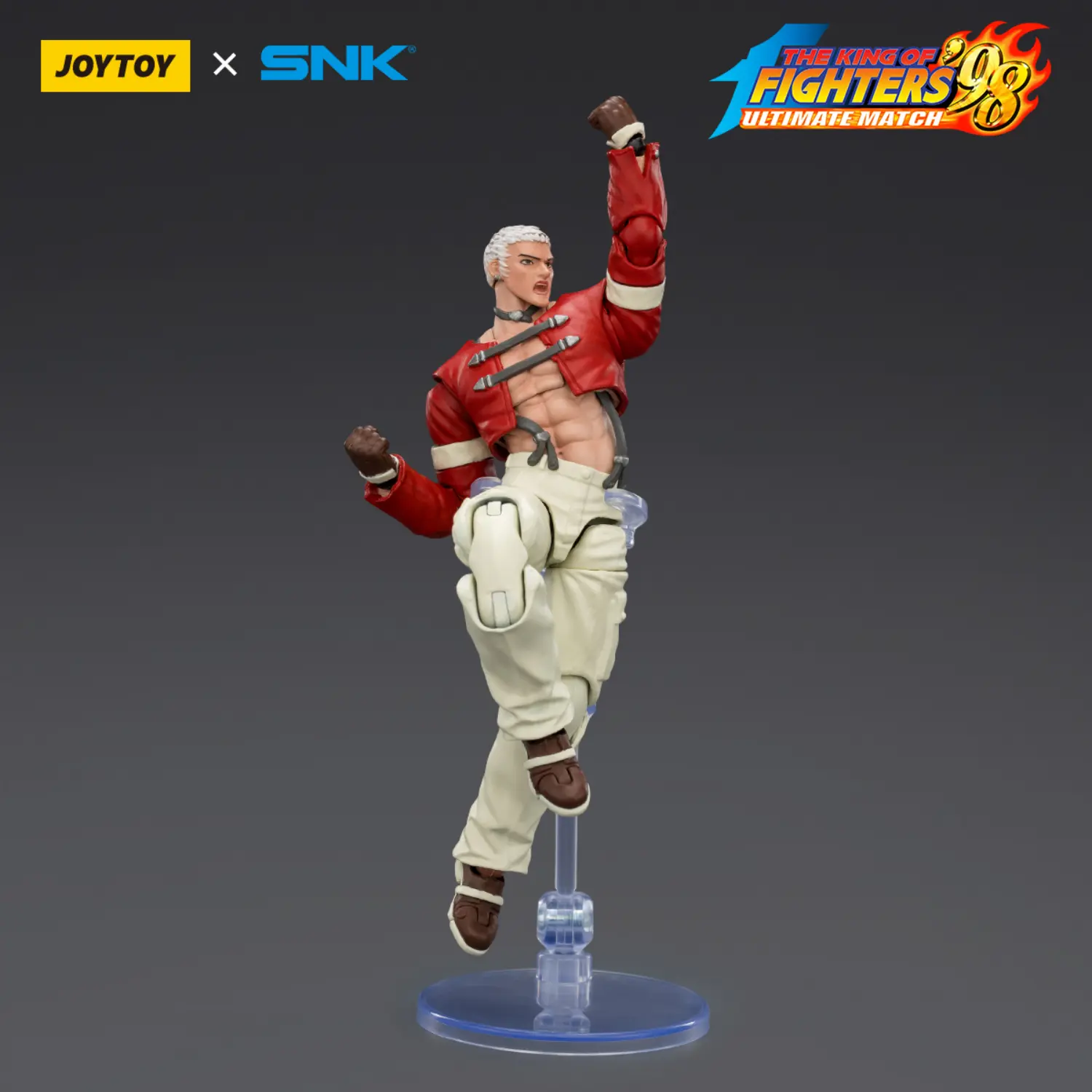 Action Figure - JOYTOY Yashiro Nanakase KOF _98 UM Orochi Team SNK 1 18 - The King of Fighters on the display stand