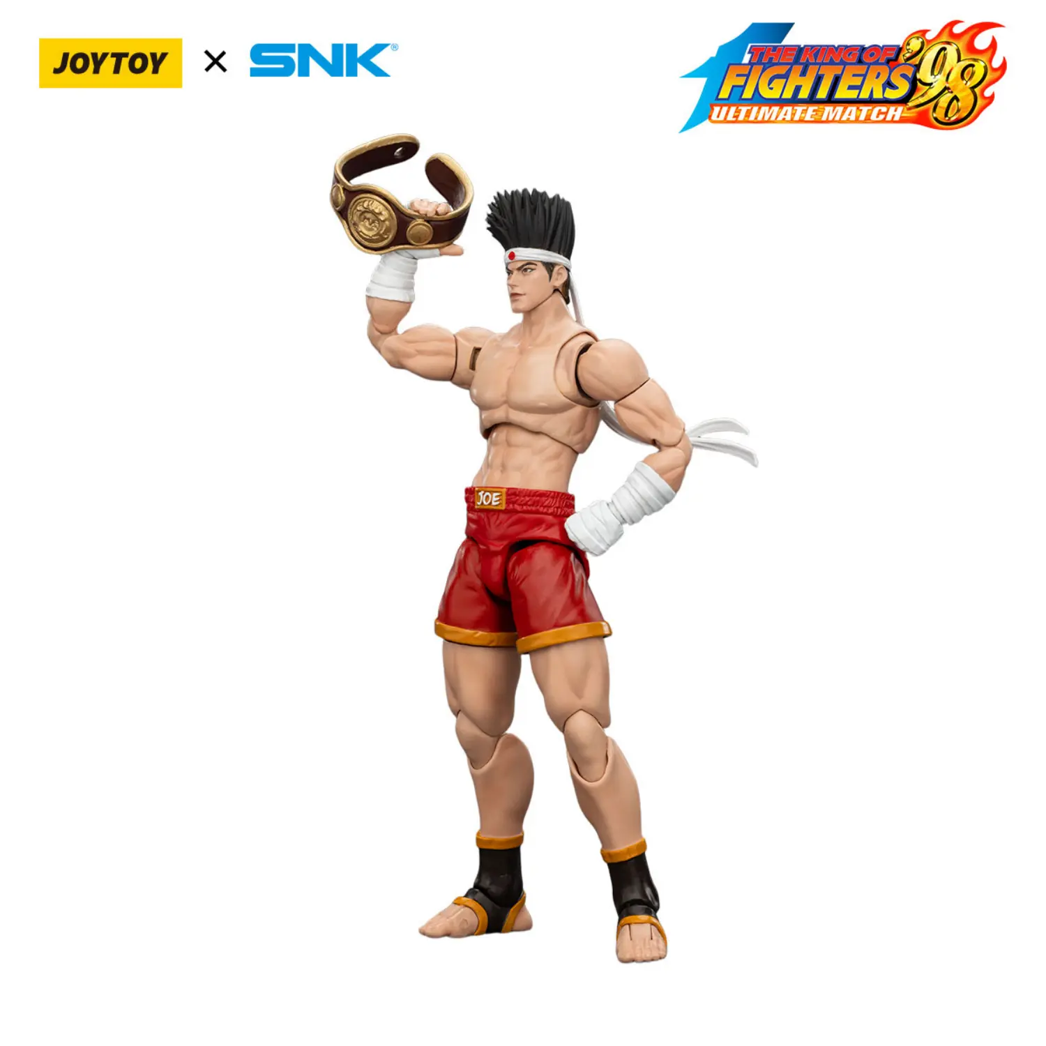 Action Figure - Joe Higashi KOF _98 UM Fatal Fury Team SNK 1 18 - JOYTOY The King of Fighters in white background 2 Action Figure - Joe Higashi KOF '98 UM Fatal Fury Team SNK 1/18 - JOYTOY The King of Fighters