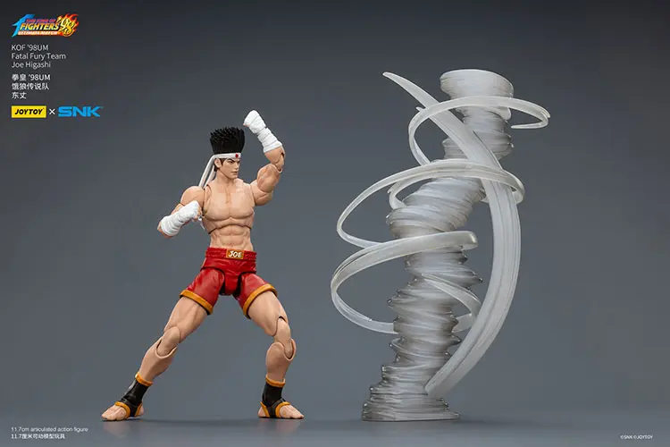 Action Figure - Joe Higashi KOF _98 UM Fatal Fury Team SNK 1 18 - JOYTOY The King of Fighters with white typhoon rectangle image Action Figure - Joe Higashi KOF '98 UM Fatal Fury Team SNK 1/18 - JOYTOY The King of Fighters