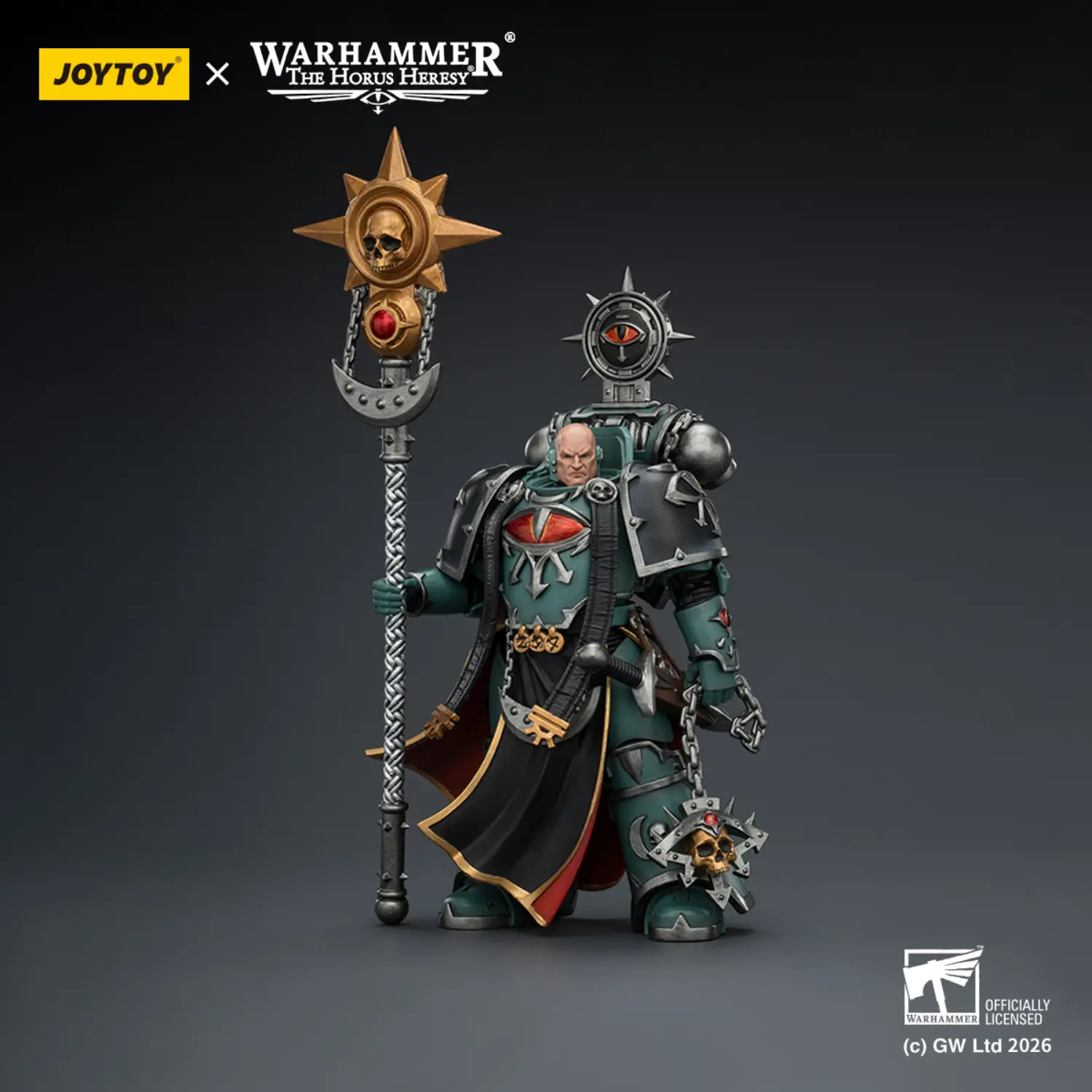 Action Figure - JoyToy 1/18 Sons of Horus Dark Emissary Consul with Staff - Warhammer The Horus Heresy