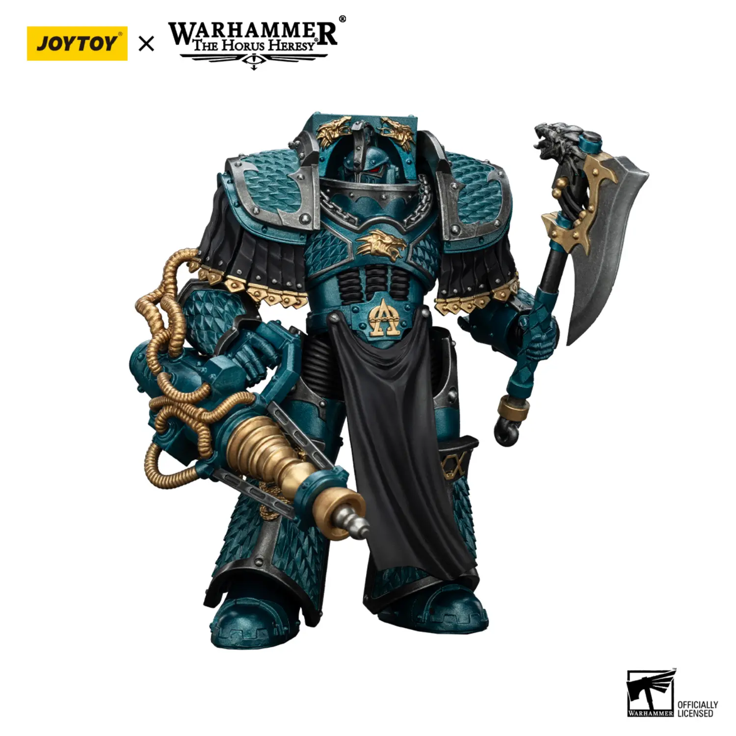 Action Figure - JoyToy Alpha Legion Lernaean Terminator with Conversion Beam Cannon 1 18 - Warhammer The Horus Heresy in white background 2