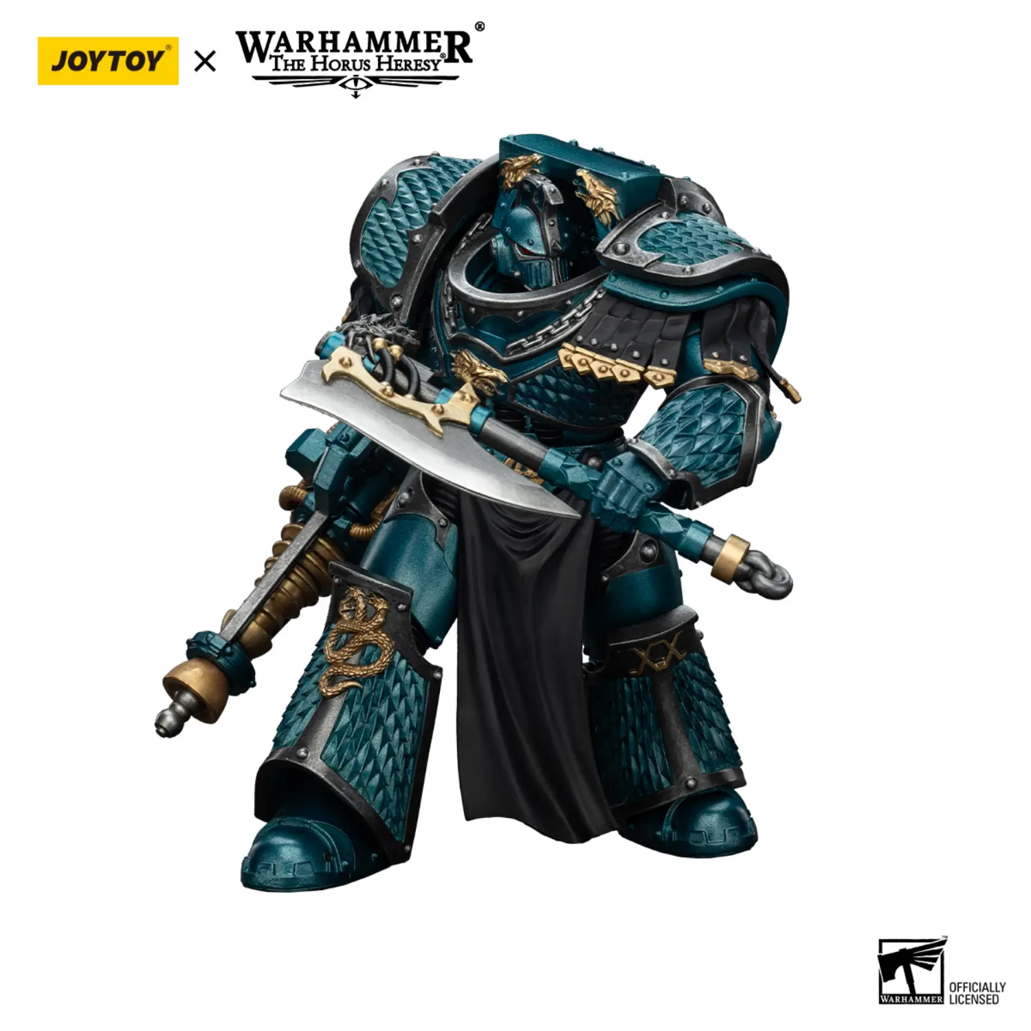 Action Figure - JoyToy Alpha Legion Lernaean Terminator with Conversion Beam Cannon 1 18 - Warhammer The Horus Heresy in white background 4