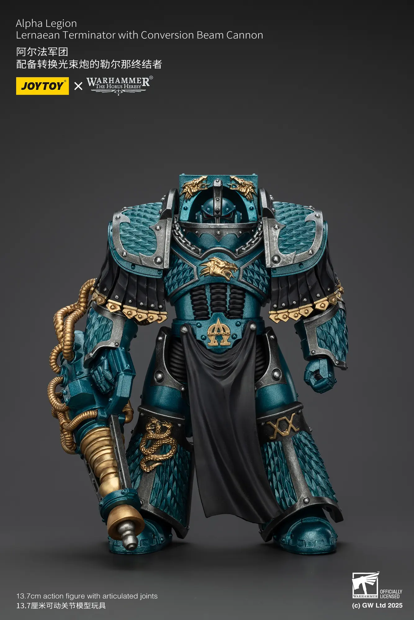 Action Figure - JoyToy Alpha Legion Lernaean Terminator with Conversion Beam Cannon 1 18 - Warhammer The Horus Heresy rectangle image