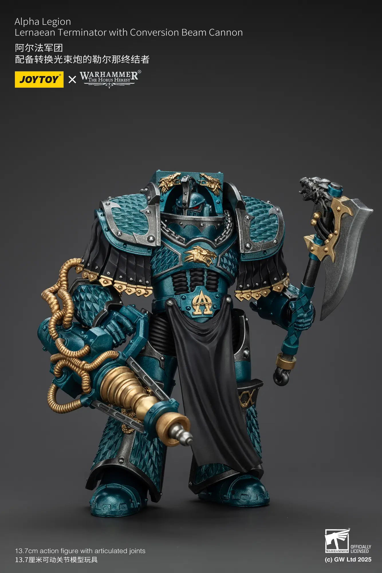 Action Figure - JoyToy Alpha Legion Lernaean Terminator with Conversion Beam Cannon 1 18 - Warhammer The Horus Heresy rectangle image 3