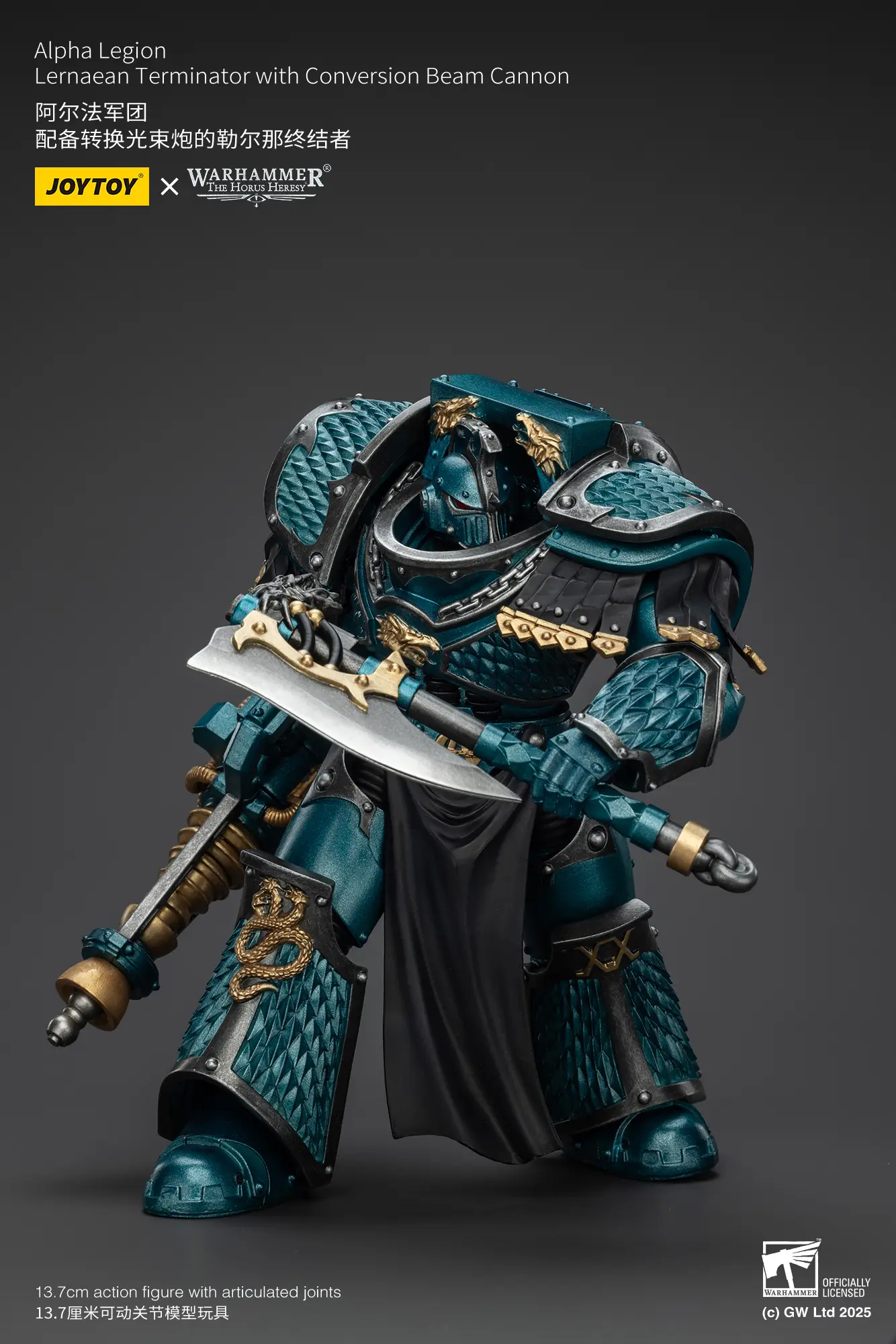 Action Figure - JoyToy Alpha Legion Lernaean Terminator with Conversion Beam Cannon 1 18 - Warhammer The Horus Heresy rectangle image 4