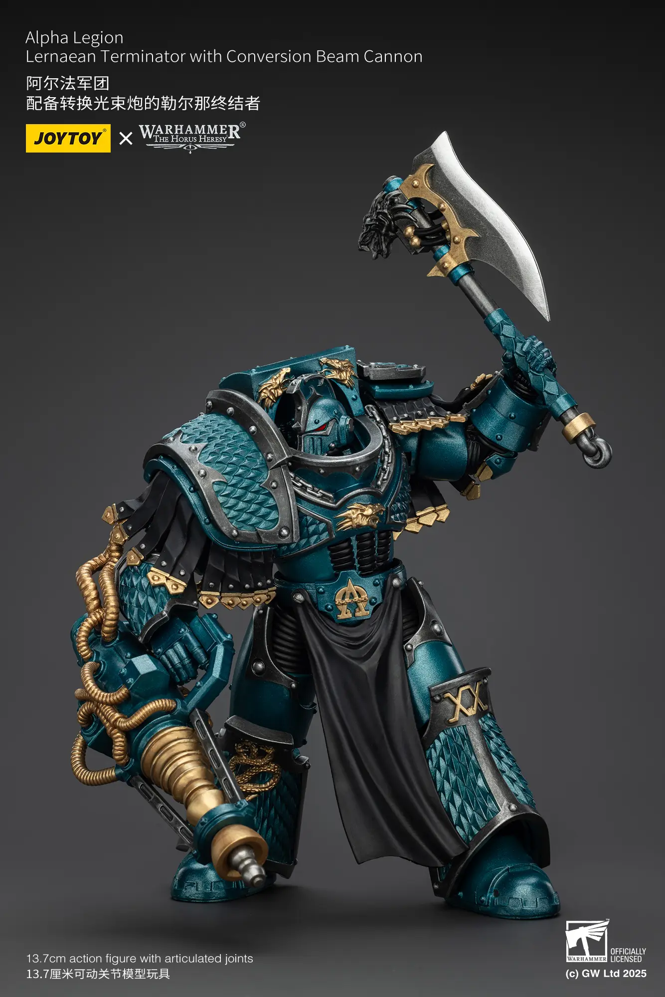 Action Figure - JoyToy Alpha Legion Lernaean Terminator with Conversion Beam Cannon 1 18 - Warhammer The Horus Heresy rectangle image 5