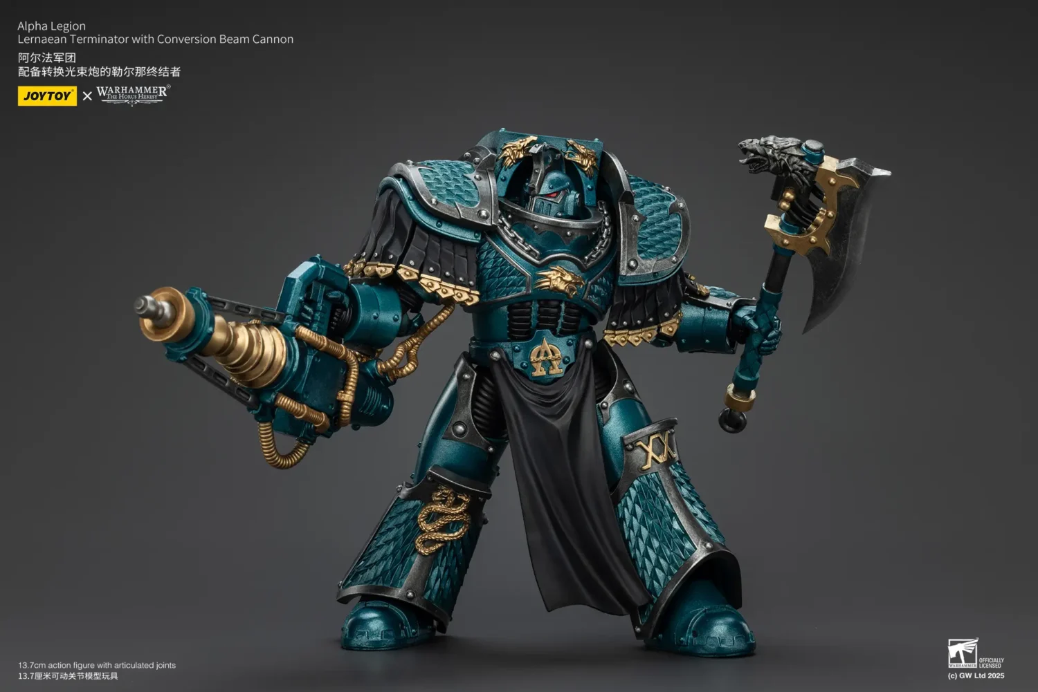Action Figure - JoyToy Alpha Legion Lernaean Terminator with Conversion Beam Cannon 1 18 - Warhammer The Horus Heresy rectangle image 9