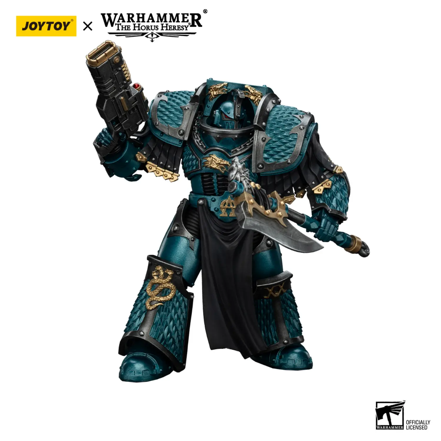 Action Figure - JoyToy Alpha Legion Lernaean Terminator with Volkite Charger 1 18 - Warhammer The Horus Heresy in white background 2 Action Figure - JoyToy Alpha Legion Lernaean Terminator with Volkite Charger 1 18 - Warhammer The Horus Heresy in white background 2