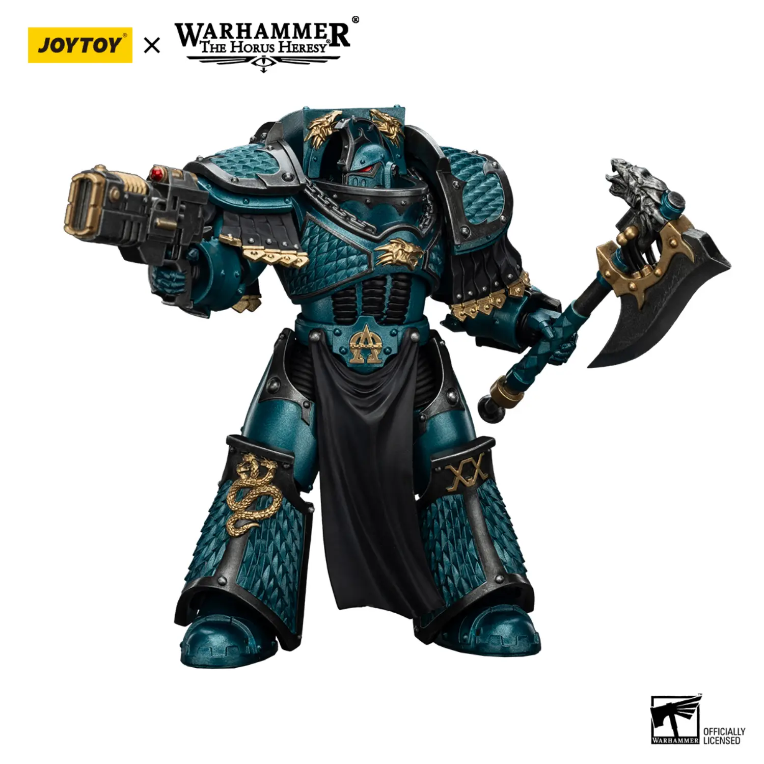 Action Figure - JoyToy Alpha Legion Lernaean Terminator with Volkite Charger 1 18 - Warhammer The Horus Heresy in white background 3 Action Figure - JoyToy Alpha Legion Lernaean Terminator with Volkite Charger 1 18 - Warhammer The Horus Heresy in white background 3