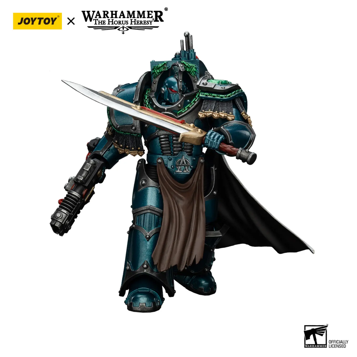 Action Figure - JoyToy Alpha Legion Praetor in Cataphractii Terminator Armour 1 18 - Warhammer The Horus Heresy in white background 2