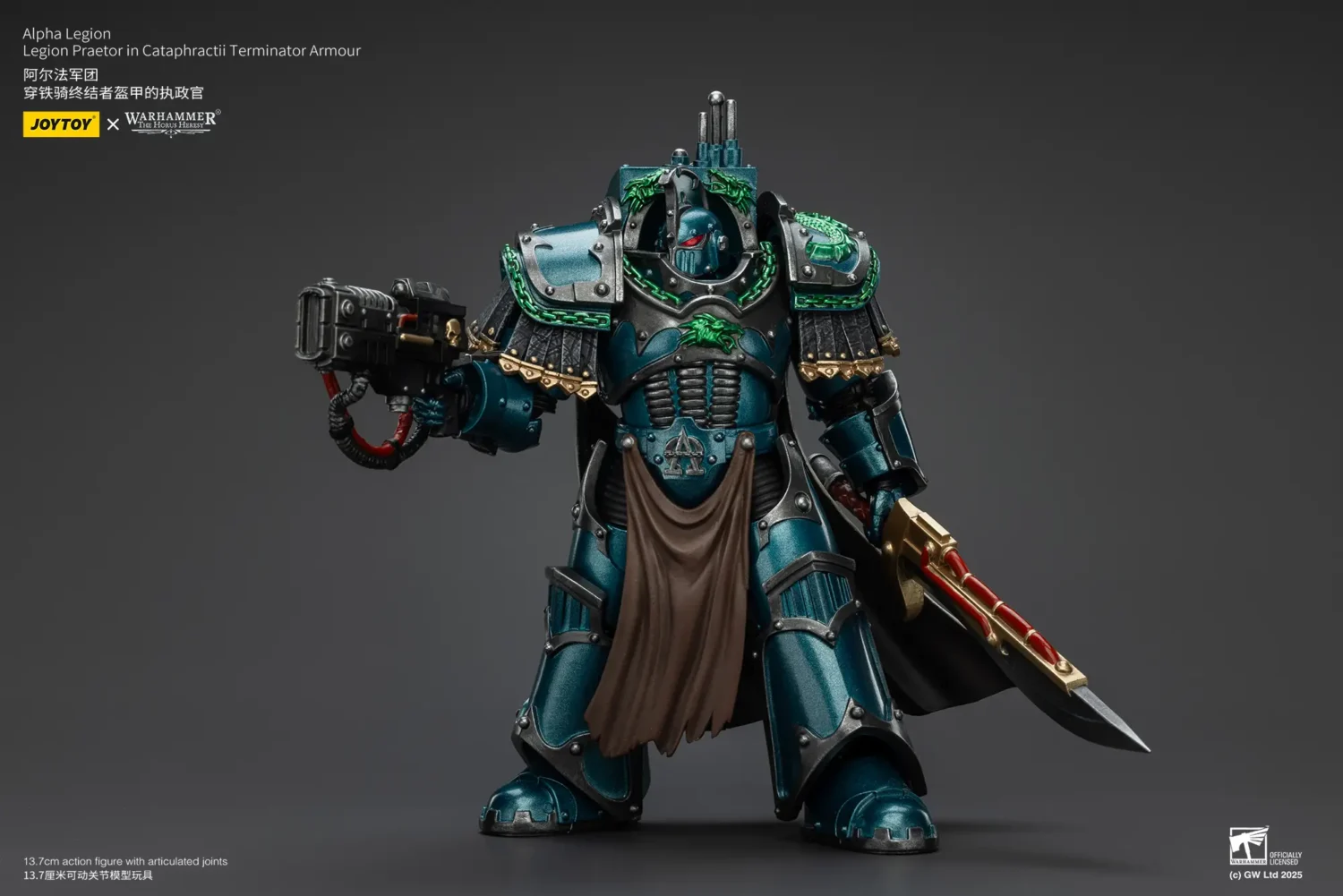 Action Figure - JoyToy Alpha Legion Praetor in Cataphractii Terminator Armour 1 18 - Warhammer The Horus Heresy rectangle image 5
