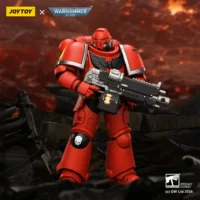 Action Figure - JoyToy Blood Angels Intercessor with Bolt Rifle, Bolt Pistol and Chainsword 1 18 - Warhammer 40K in dark red background Action Figure - JoyToy Blood Angels Intercessor with Bolt Rifle, Bolt Pistol and Chainsword 1 18 - Warhammer 40K in dark red background