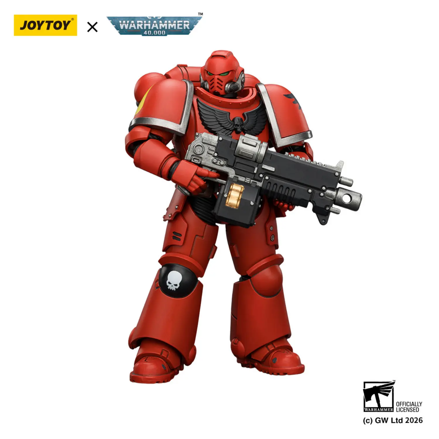 Action Figure - JoyToy Blood Angels Intercessor with Bolt Rifle, Bolt Pistol and Chainsword 1 18 - Warhammer 40K in white background 3 Action Figure - JoyToy Blood Angels Intercessor with Bolt Rifle, Bolt Pistol and Chainsword 1 18 - Warhammer 40K in white background 3