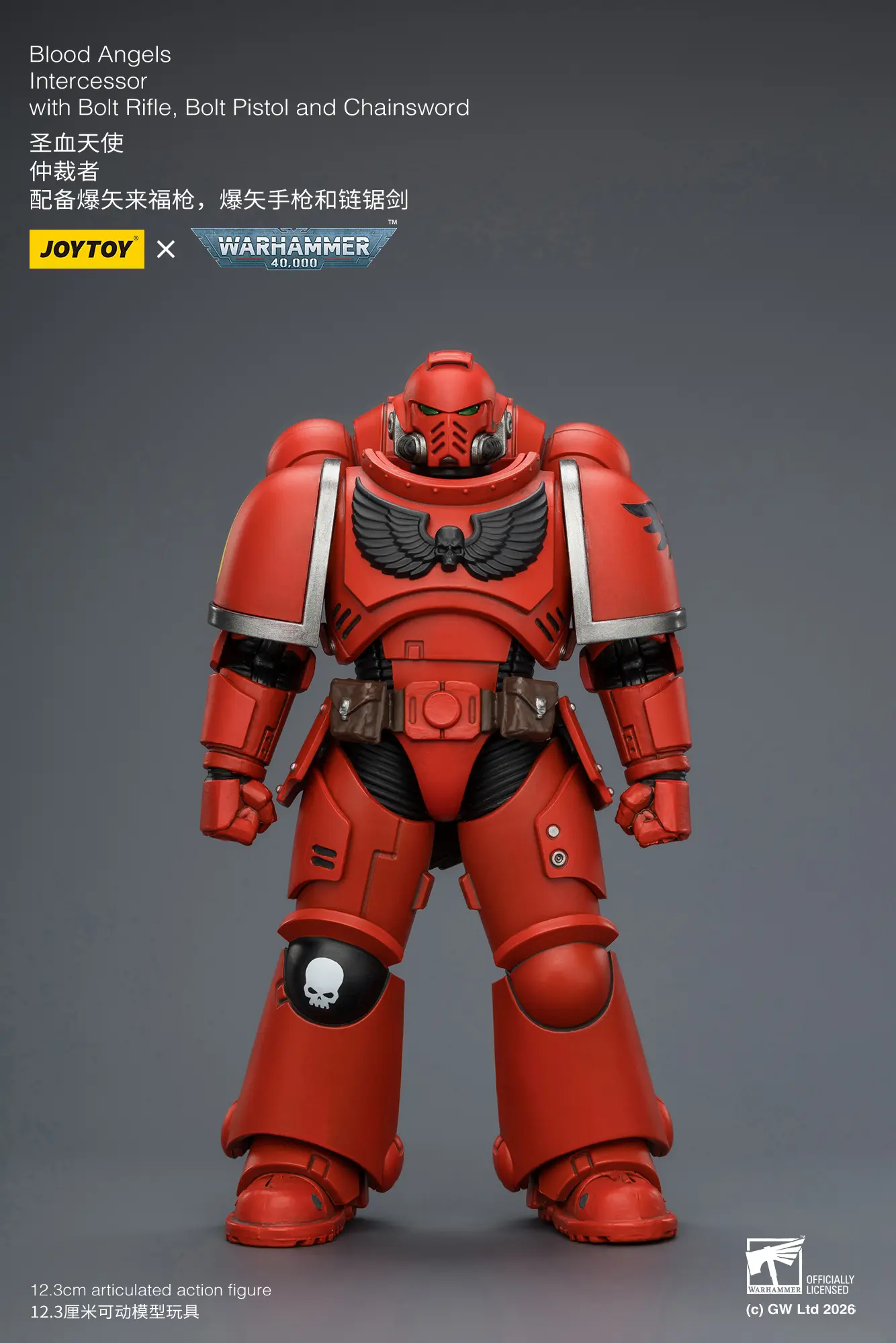 Action Figure - JoyToy Blood Angels Intercessor with Bolt Rifle, Bolt Pistol and Chainsword 1 18 - Warhammer 40K rectangle image Action Figure - JoyToy Blood Angels Intercessor with Bolt Rifle, Bolt Pistol and Chainsword 1 18 - Warhammer 40K rectangle image