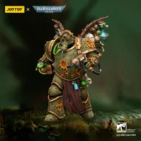 Action Figure - JoyToy Death Guard Biologus Putrifier with Injector Pistol and Hyper Blight Grenades 1 18 - Warhammer 40K in green background