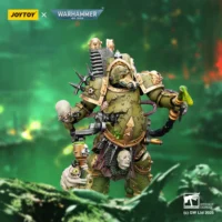 Action Figure - JoyToy Death Guard Foul Blightspawn with Plague Sprayer 1 18 - Warhammer 40K in green background