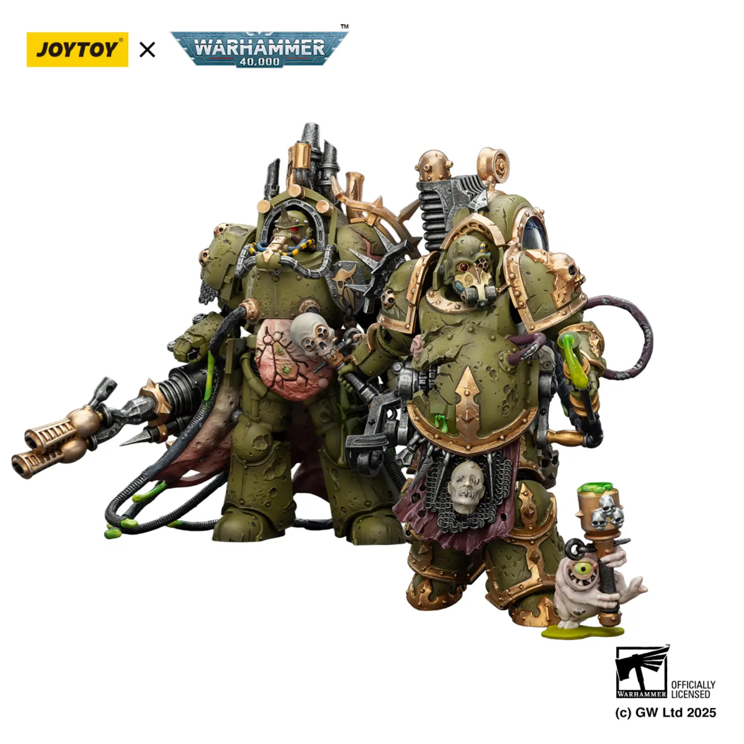 Action Figure - JoyToy Death Guard Lord of Virulence & Foul Blightspawn 1/18 - Warhammer 40K