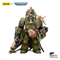 Action Figure - JoyToy Death Guard Lord of Virulence with Power Fist and Twin Plague Spewer 1 18 - Warhammer 40K in white background Action Figure - JoyToy Death Guard Lord of Virulence with Power Fist and Twin Plague Spewer 1 18 - Warhammer 40K in white background