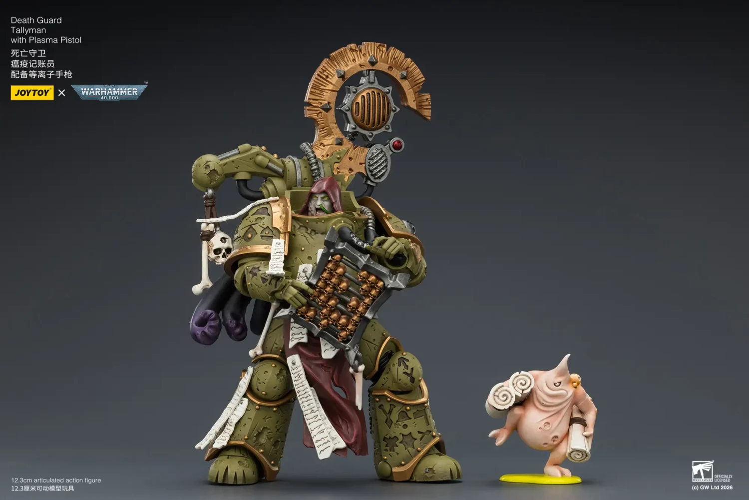 Action Figure - JoyToy Death Guard Tallyman with Plasma Pistol 1 18 - Warhammer 40K rectangle image 6