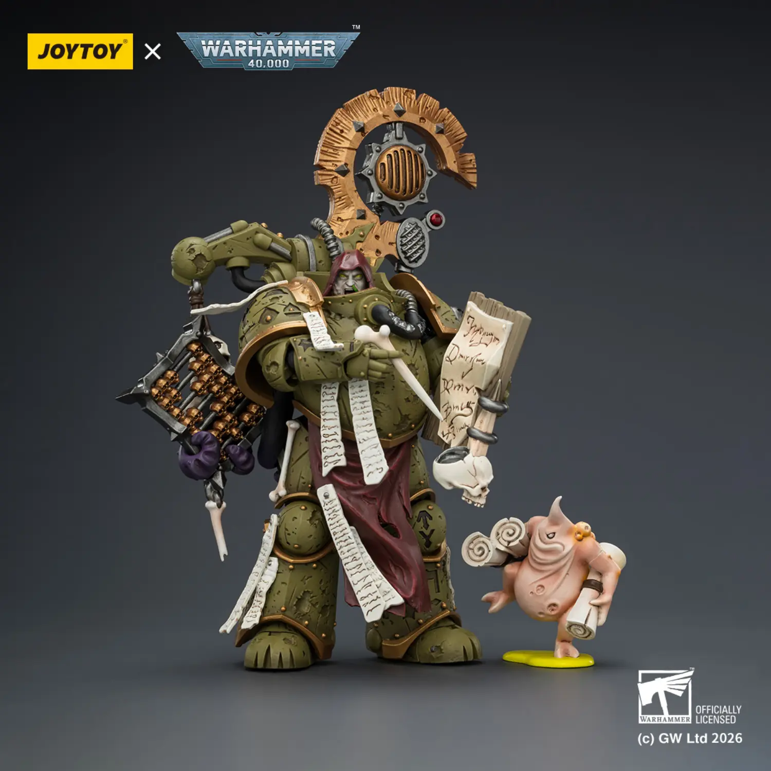 Action Figure - JoyToy Death Guard Tallyman with Plasma Pistol 1/18 - Warhammer 40K