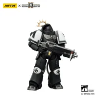 Action Figure - JoyToy Game Edition Black Templars Heavy Intercessor with Heavy Bolt Rifle and Bolt Pistol 1 18 - Warhammer 40K Space Marine 2 in white background 2
