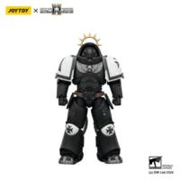 Action Figure - JoyToy Game Edition Black Templars Heavy Intercessor with Heavy Bolt Rifle and Bolt Pistol 1 18 - Warhammer 40K Space Marine 2 in white background
