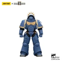 Action Figure - JoyToy Game Edition Ultramarines Heavy Intercessor with Heavy Bolt Rifle and Bolt Pistol 1 18 - Warhammer 40K Space Marine 2 in white background