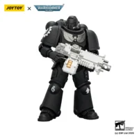 Action Figure - JoyToy Iron Hands Intercessor with Bolt Rifle, Bolt Pistol and Chainsword 1 18 - Warhammer 40K in white background 3