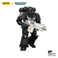 Action Figure - JoyToy Iron Hands Intercessor with Bolt Rifle, Bolt Pistol and Chainsword 1 18 - Warhammer 40K in white background 4