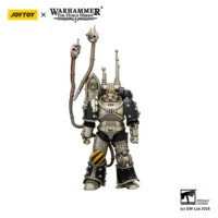 Action Figure - JoyToy Iron Warriors Traitor Legion Praevian Tech-Commander with Bolt Pistol 1 18 - Warhammer The Horus Heresy in white backgrond