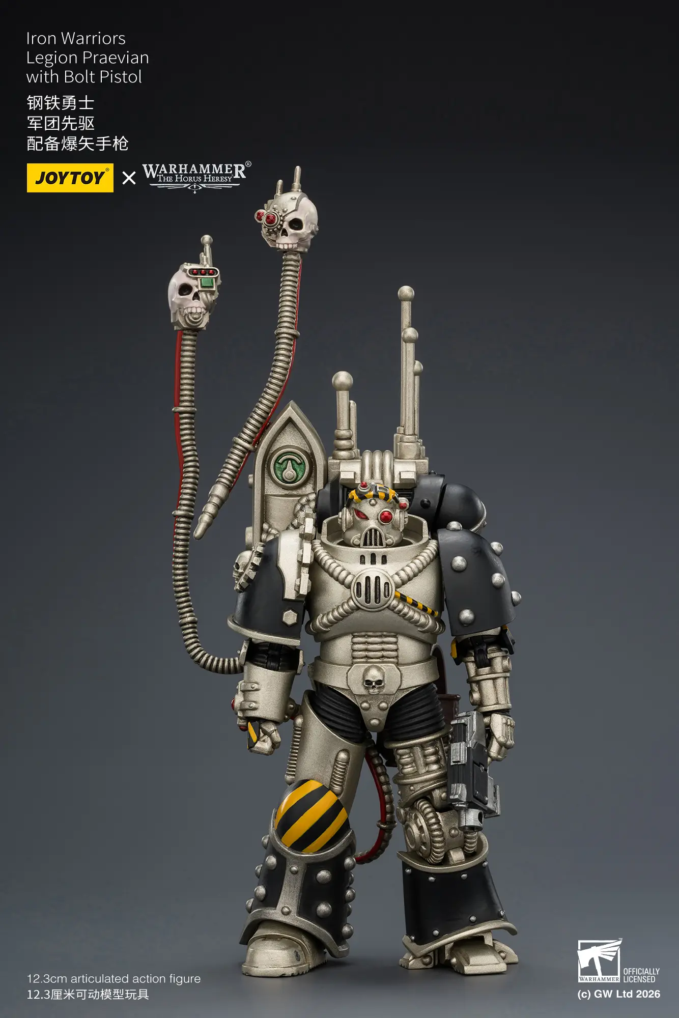 Action Figure - JoyToy Iron Warriors Traitor Legion Praevian Tech-Commander with Bolt Pistol 1 18 - Warhammer The Horus Heresy rectangle image 2