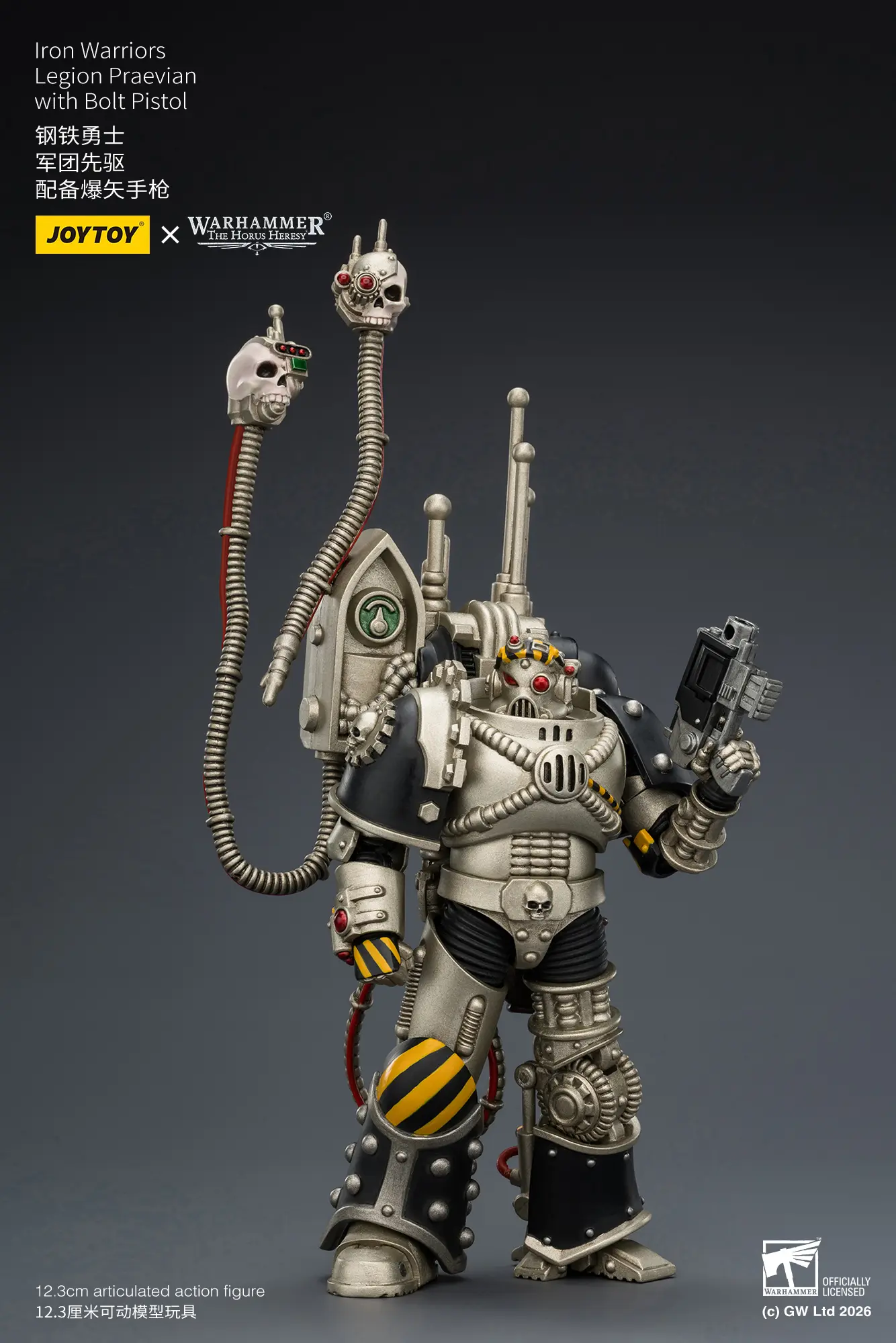 Action Figure - JoyToy Iron Warriors Traitor Legion Praevian Tech-Commander with Bolt Pistol 1 18 - Warhammer The Horus Heresy rectangle image 3