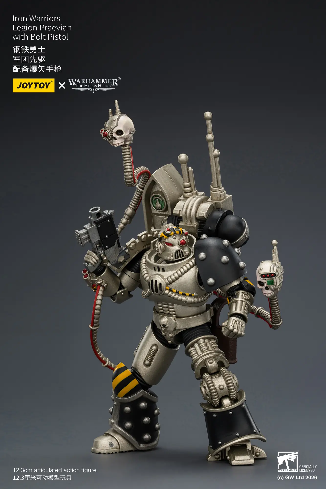 Action Figure - JoyToy Iron Warriors Traitor Legion Praevian Tech-Commander with Bolt Pistol 1 18 - Warhammer The Horus Heresy rectangle image 7