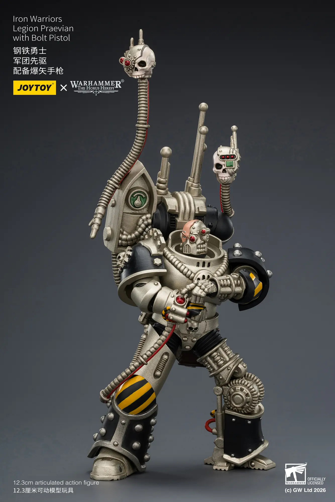 Action Figure - JoyToy Iron Warriors Traitor Legion Praevian Tech-Commander with Bolt Pistol 1 18 - Warhammer The Horus Heresy rectangle image 8