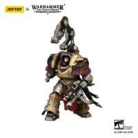 Action Figure - JoyToy Iron Warriors Warsmith with Graviton Crusher Hammer 1 18 - Warhammer The Horus Heresy in white background 3