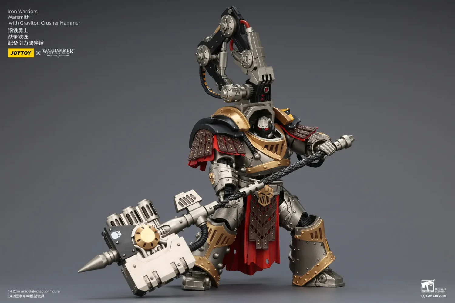 Action Figure - JoyToy Iron Warriors Warsmith with Graviton Crusher Hammer 1 18 - Warhammer The Horus Heresy rectangle image 2