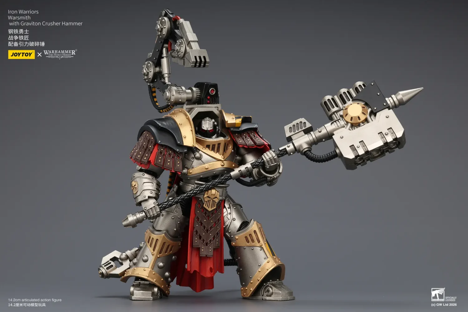 Action Figure - JoyToy Iron Warriors Warsmith with Graviton Crusher Hammer 1 18 - Warhammer The Horus Heresy rectangle image 3
