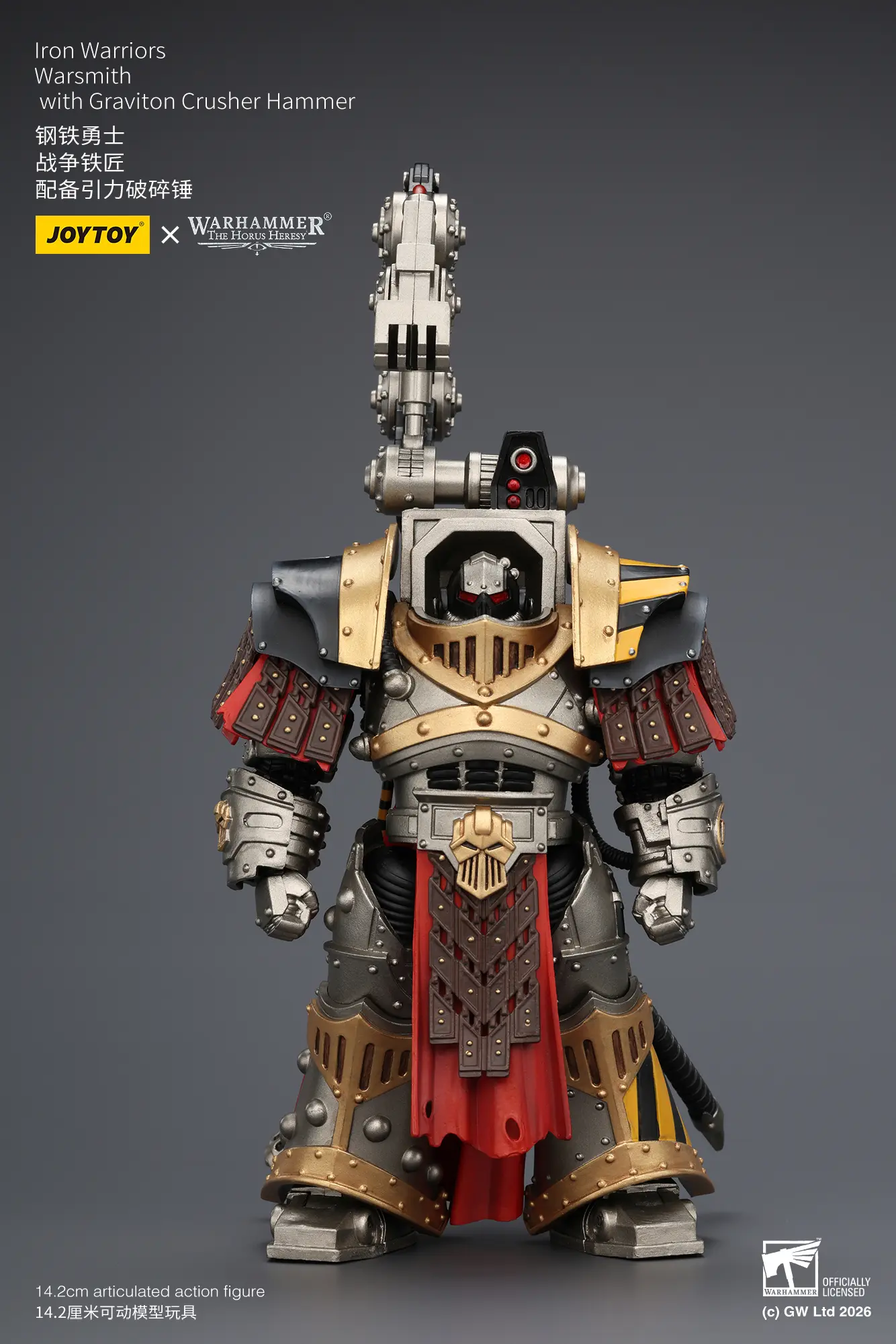 Action Figure - JoyToy Iron Warriors Warsmith with Graviton Crusher Hammer 1 18 - Warhammer The Horus Heresy rectangle image 8