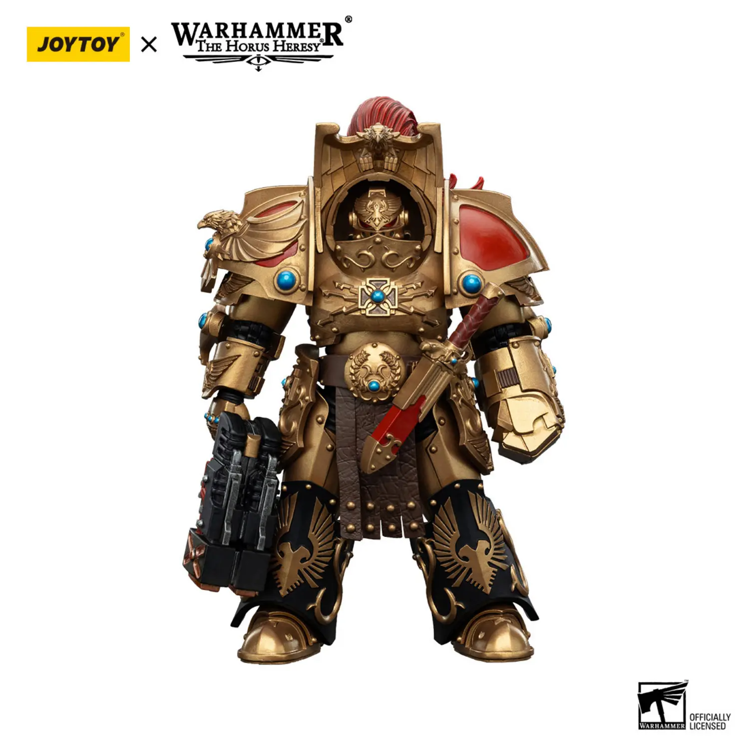 Action Figure - JoyToy Legio Custodes Aquilon Terminator with Twin-linked Adrathic Destructor 1 18 - Warhammer The Horus Heresy in white background 1 Action Figure - JoyToy Legio Custodes Aquilon Terminator with Twin-linked Adrathic Destructor 1 18 - Warhammer The Horus Heresy in white background 1
