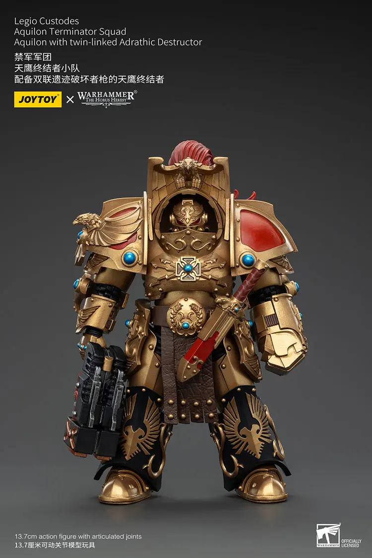 Action Figure - JoyToy Legio Custodes Aquilon Terminator with Twin-linked Adrathic Destructor 1 18 - Warhammer The Horus Heresy rectangle image 1 Action Figure - JoyToy Legio Custodes Aquilon Terminator with Twin-linked Adrathic Destructor 1 18 - Warhammer The Horus Heresy rectangle image 1