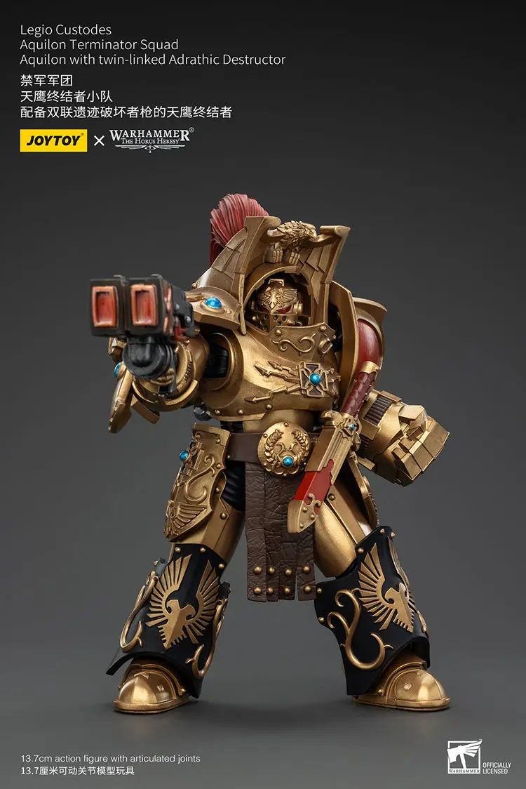Action Figure - JoyToy Legio Custodes Aquilon Terminator with Twin-linked Adrathic Destructor 1 18 - Warhammer The Horus Heresy rectangle image 2 Action Figure - JoyToy Legio Custodes Aquilon Terminator with Twin-linked Adrathic Destructor 1 18 - Warhammer The Horus Heresy rectangle image 2