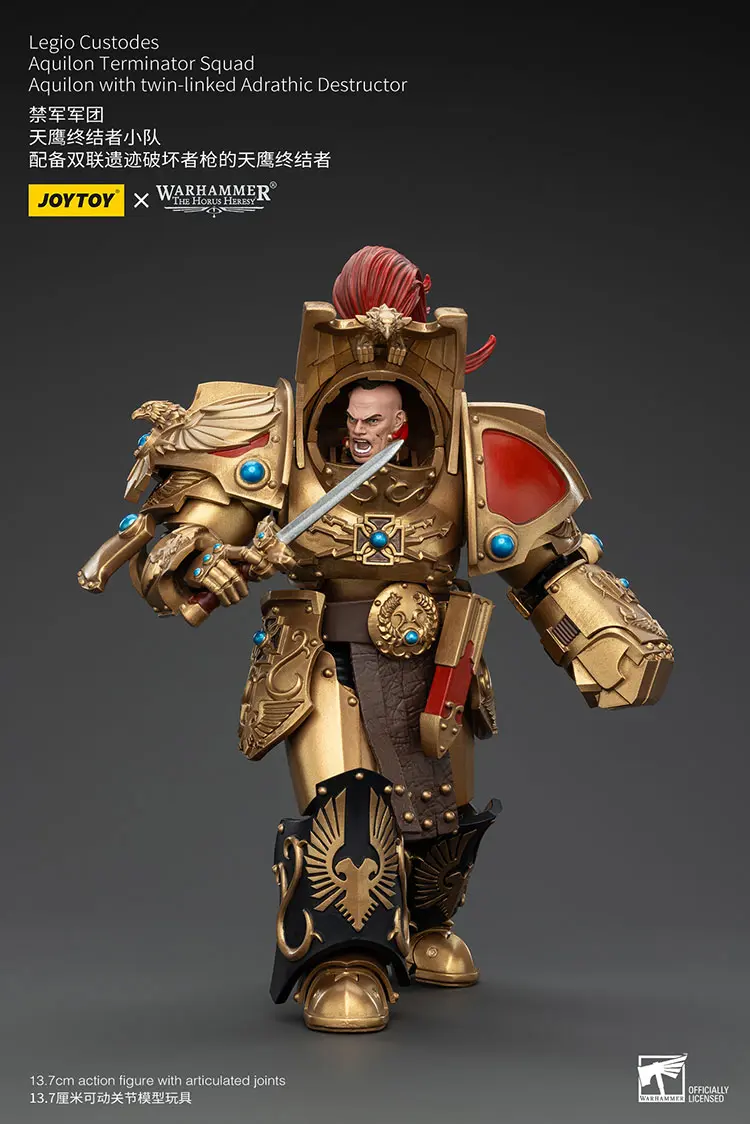 Action Figure - JoyToy Legio Custodes Aquilon Terminator with Twin-linked Adrathic Destructor 1 18 - Warhammer The Horus Heresy rectangle image 5 Action Figure - JoyToy Legio Custodes Aquilon Terminator with Twin-linked Adrathic Destructor 1 18 - Warhammer The Horus Heresy rectangle image 5