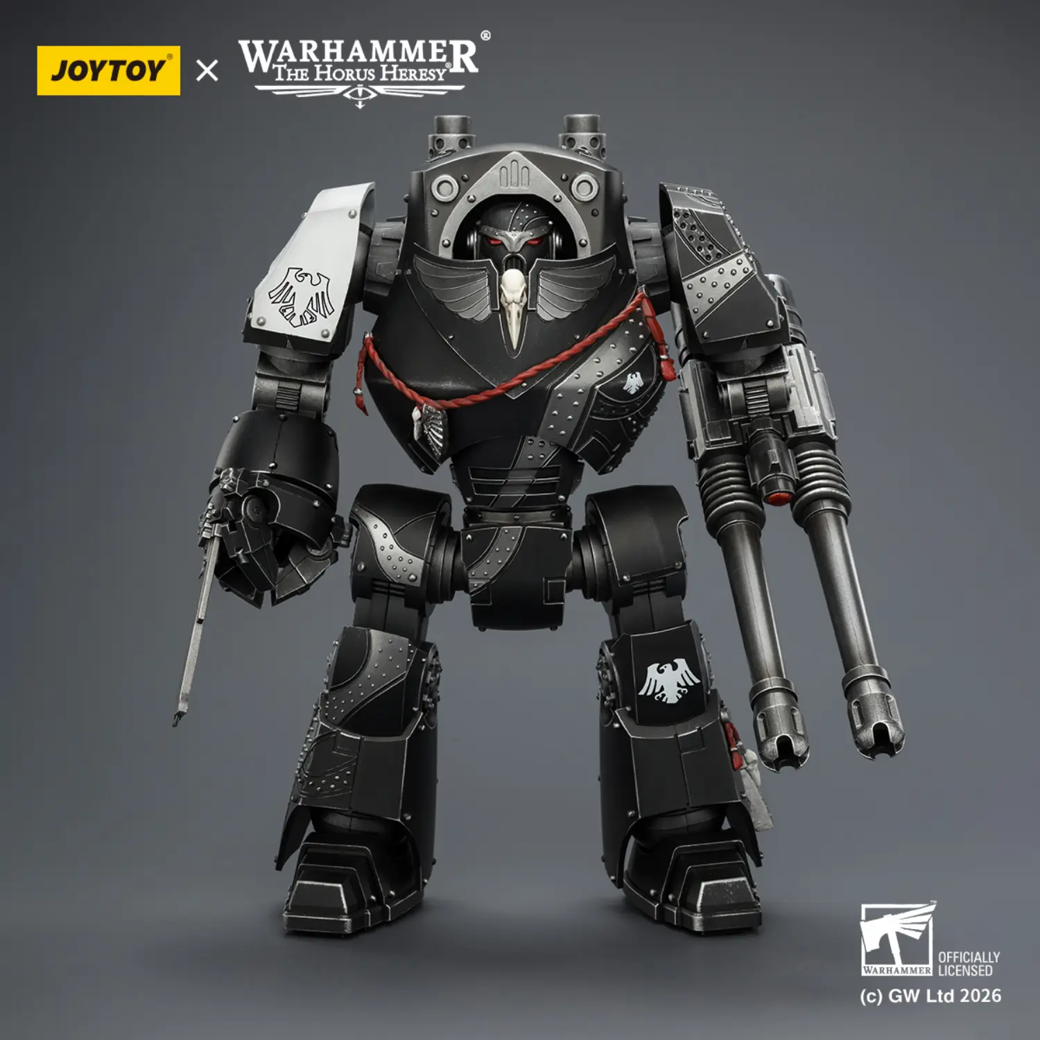 Action Figure - JoyToy Raven Guard Contemptor Dreadnought with Gravis Autocannon and Chainfist 1 18 - Warhammer The Horus Heresy 2