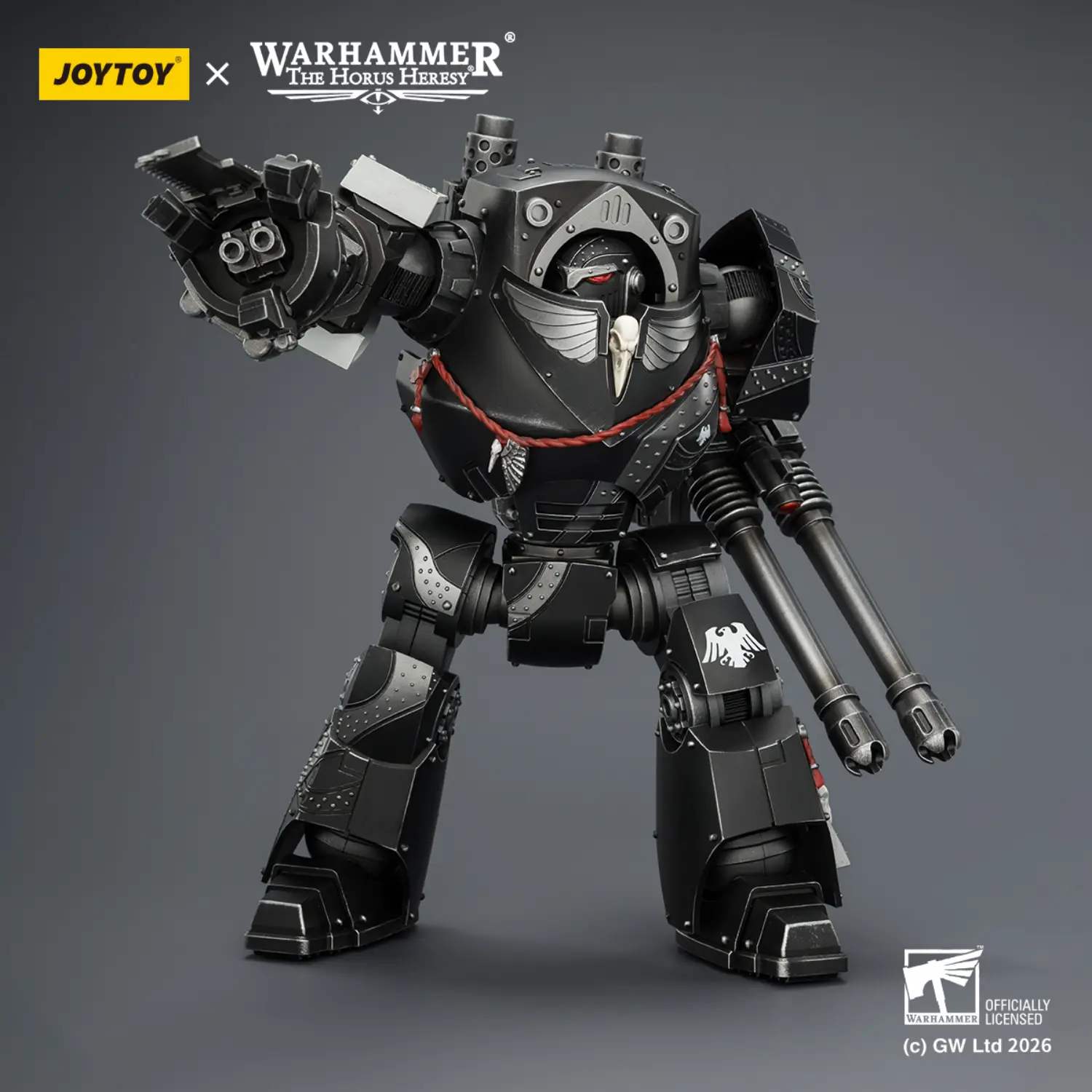 Action Figure - JoyToy Raven Guard Contemptor Dreadnought with Gravis Autocannon and Chainfist 1 18 - Warhammer The Horus Heresy
