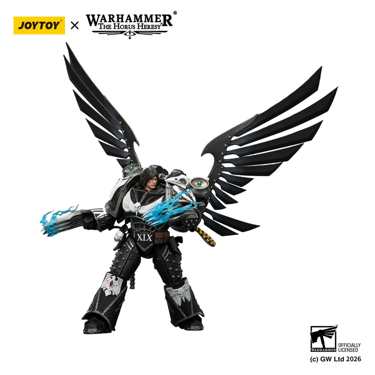 Action Figure - JoyToy Raven Guard Corvus Corax, Primarch of the XIX Legion 1 18 (with artificer-crafted lightning talons, archa (1)
