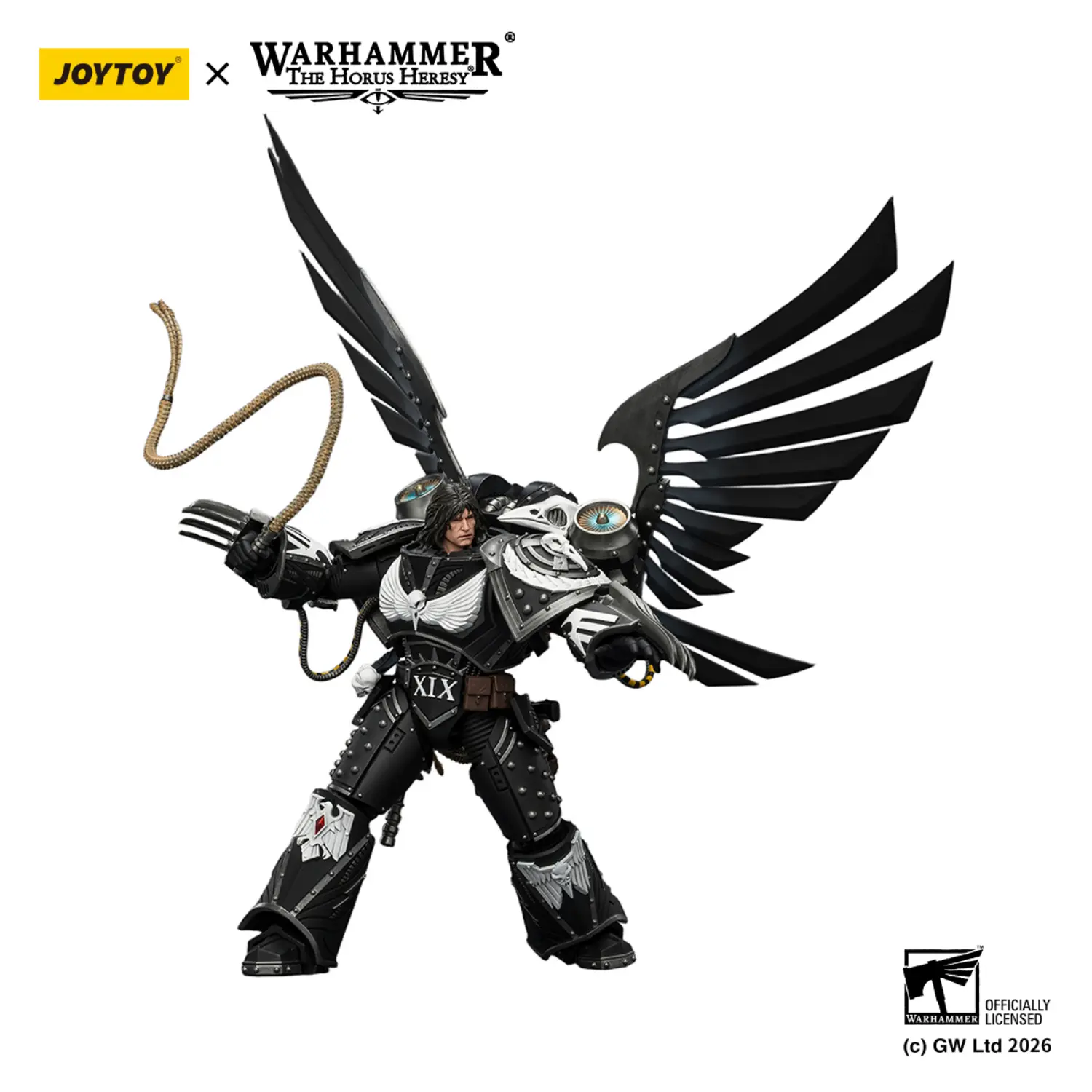Action Figure - JoyToy Raven Guard Corvus Corax, Primarch of the XIX Legion 1 18 (with artificer-crafted lightning talons, archa (2)