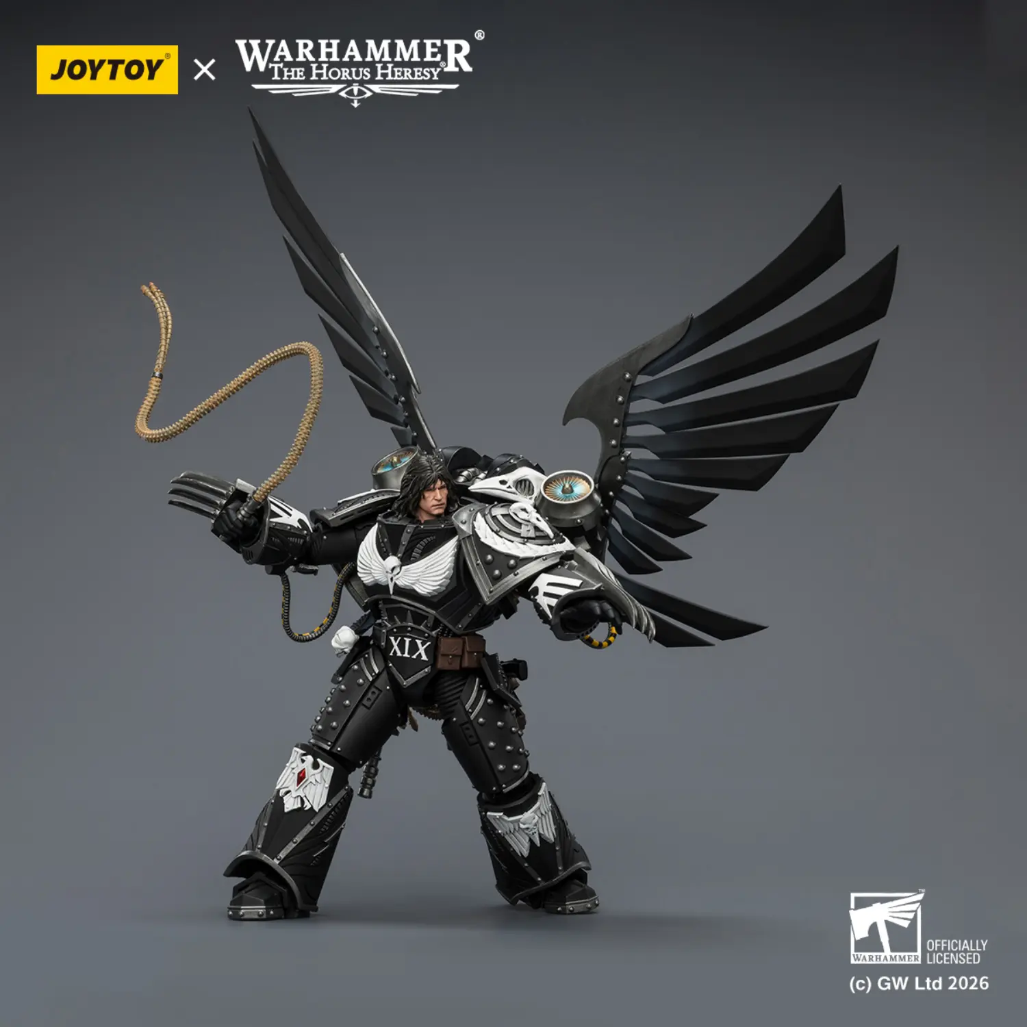 Action Figure - JoyToy Raven Guard Corvus Corax, Primarch of the XIX Legion 1 18 (with artificer-crafted lightning talons, archa (6)