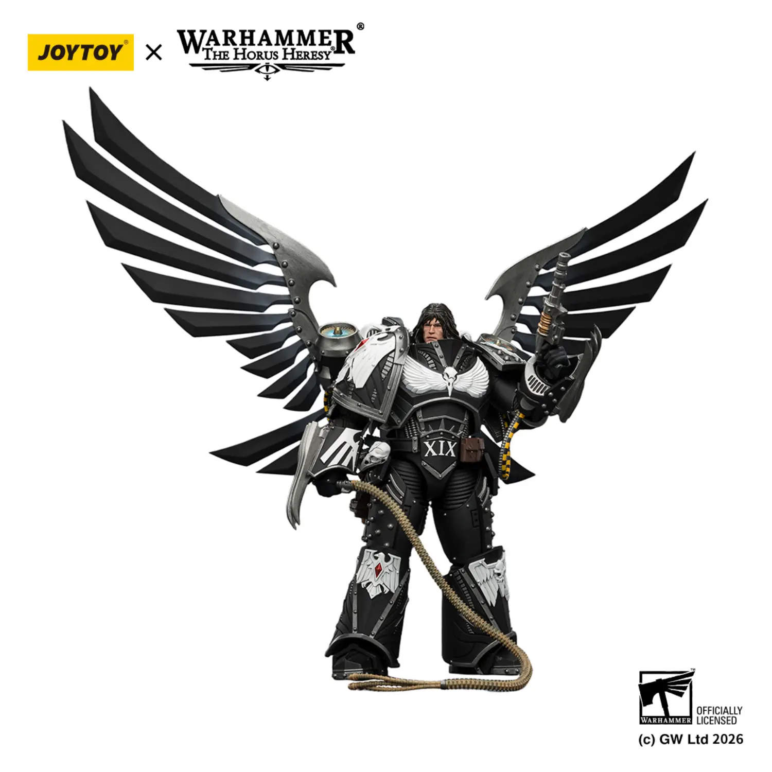 Action Figure - JoyToy Raven Guard Corvus Corax, Primarch of the XIX Legion 1 18 (with artificer-crafted lightning talons, archa