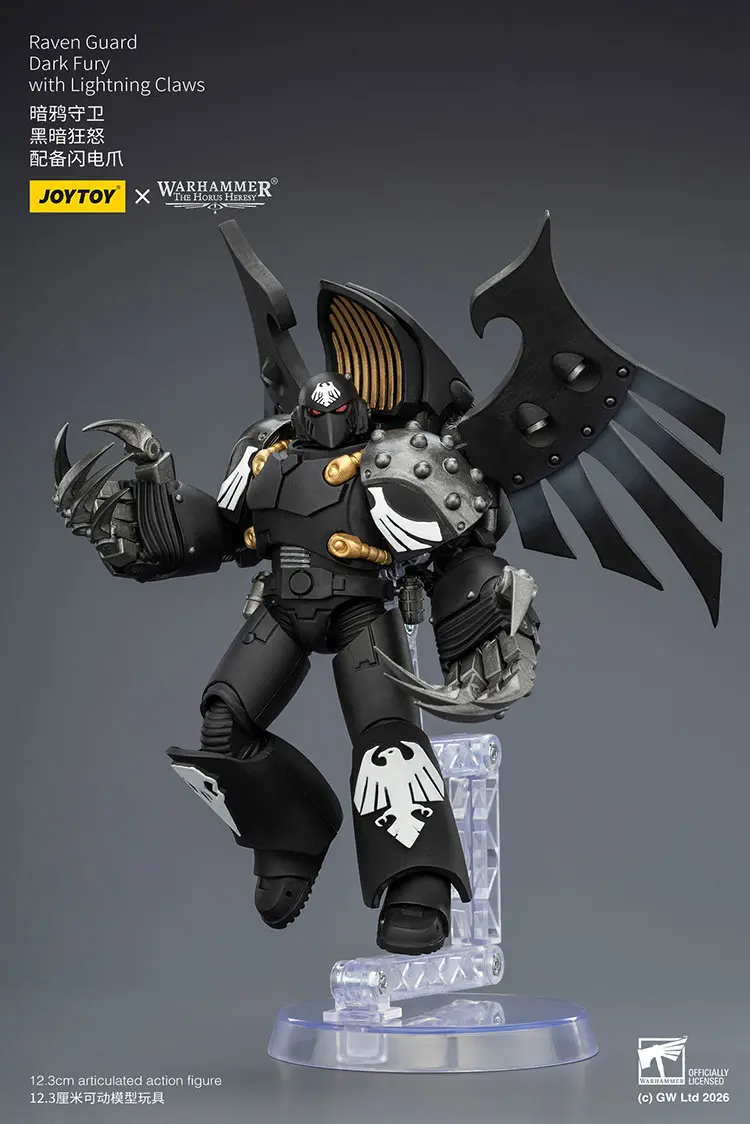 Action Figure - JoyToy Raven Guard Dark Fury with Lightning Claws 1 18 - Warhammer The Horus Heresy on the base 2rectangle image